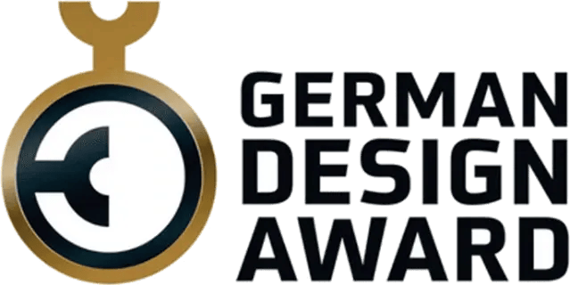 German Design Award Logo – Designpreis, Referenz der mocci Smart Pedal Vehicles